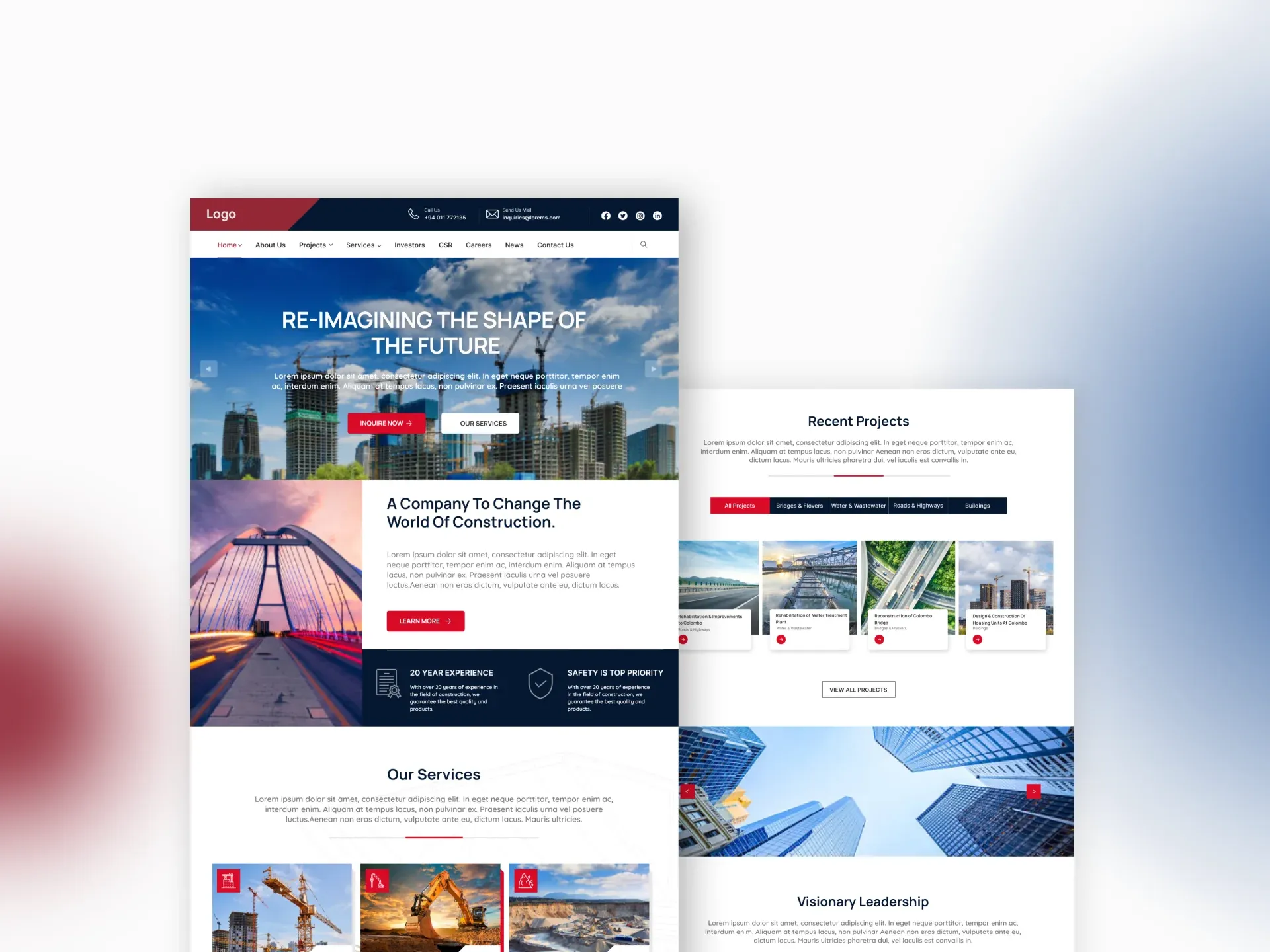 Construction Company Website