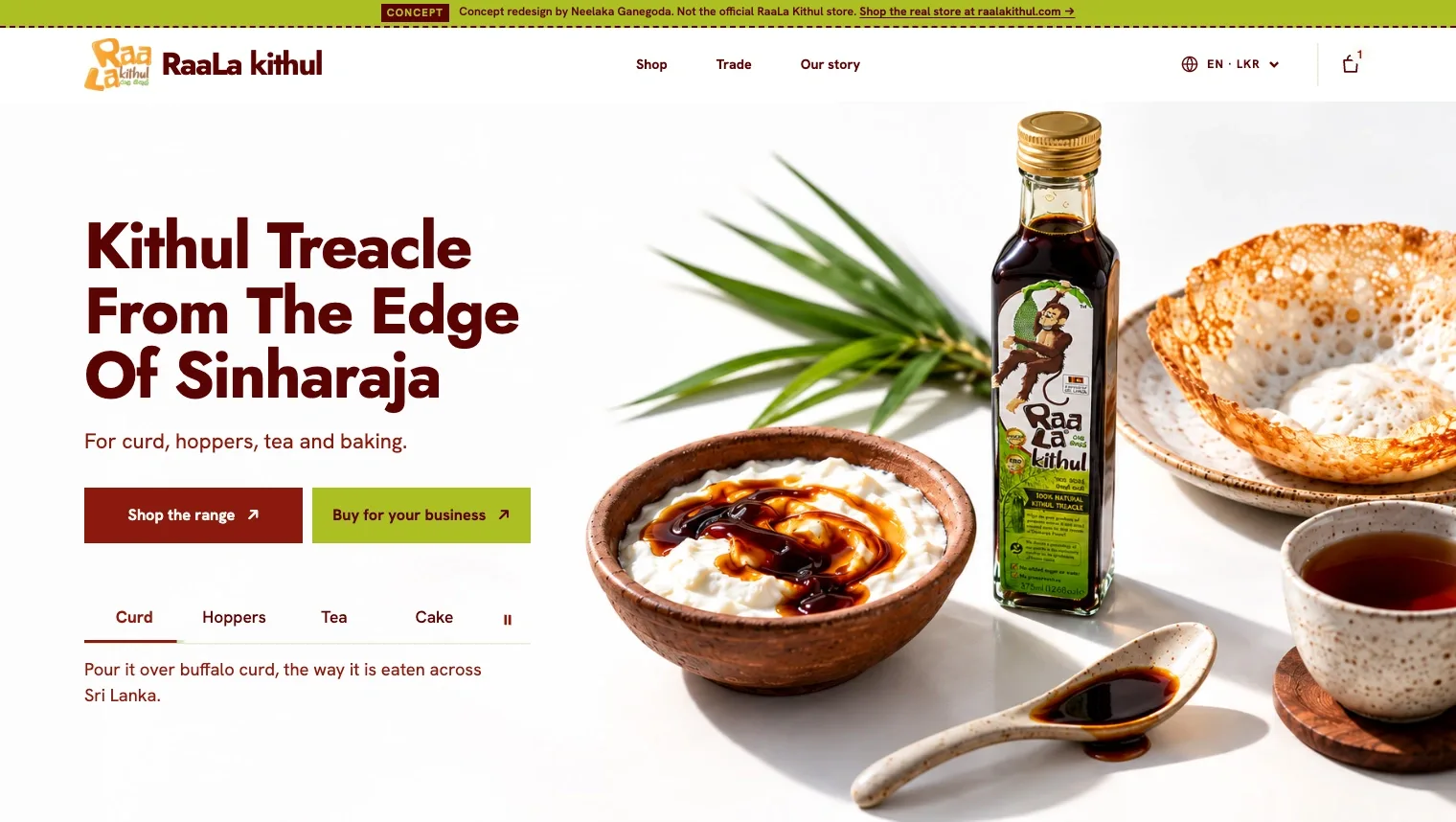 Redesigned homepage hero with the headline, both audience buttons and a serving photograph